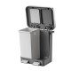 2 х 10 л бял-сив кош за разделно събиране на отпадъци с 2 педала EKO от серия HANA DUO