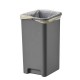 2 х 10 л бял-сив кош за разделно събиране на отпадъци с 2 педала EKO от серия HANA DUO