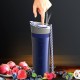 500 мл синя двустенна термо чаша със система AIR PUMP ASOBU серия FRESH N GO