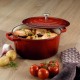 Купи 26 см червена чугунена тенджера с капак KELA от серия