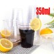 20 бр. пластмасови чаши за коктейли и безалкохолни с дъно октагон 350 мл
