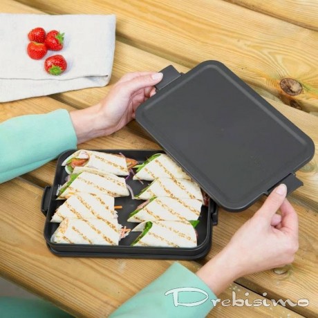 1,1 л плоска кутия за обяд в тъмно сив цвят Brabantia от серия Make & Take