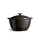 25 см черна керамична дълбока тенджера с капак EMILE HENRY модел ONE POT