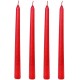 4 бр. червени конусовидни свещи 25 см.