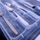 Полупрозрачен органайзер за прибори за чекмедже с пет отделения