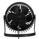 Черен вентилатор за бюро с USB захранване