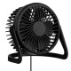 Черен вентилатор за бюро с USB захранване