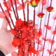 180 х 90 см дървени ресни за врата с червени цветя и 15 нишки