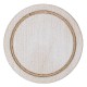 Кръгла дървена лятна подложка за чаша в естествен цвят