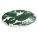 Кръгла лятна керамична подложка за чаши с дизайн зелени листа