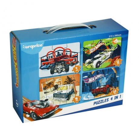 Пъзел Hot Wheels 4 в 1