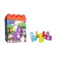 Малък конструктор magic blocks с животни 16 части
