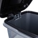 25 л сиво - черен кош за боклук с педал Dunya модел Slim