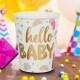 6 бр. детски картонени чаши от 270 мл с декор Hello Baby