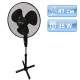 41 см черен вентилатор на стойка HOMEY