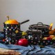 30 см кръгла емайлирана тава Metalac Posude с декор PASTELNE TUFNE
