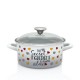 20 см емайлирана тенджера Metalac Posude с надпис The secret ingredient is always love