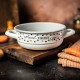 18 см дълбок емайлиран съд с дръжки Metalac Posude с декор Secret ingredient