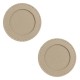 2 бр. кръгла кожена подложка за чаша в бежов цвят