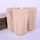 100 бр, 8,5 х 14,5 см, стоящи хартиени крафт пакети с цип Zip Lock