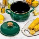 16 см дълбока зелена емайлирана тенджера Metalac Posude дизайн Royal