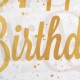 120 х 180 см полиетиленова покривка за маса с надпис "Happy Birthday" и звездички