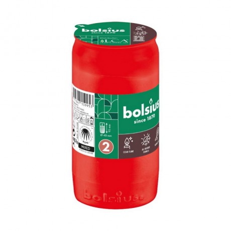 Резервна червена ритуална свещ Bolsius с горене 40 часа