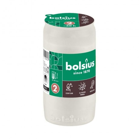 Резервна бяла ритуална свещ Bolsius с горене 40 часа