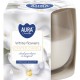 Декоративна свещ с аромат AURA WHITE FLOWERS и горене 24 часа