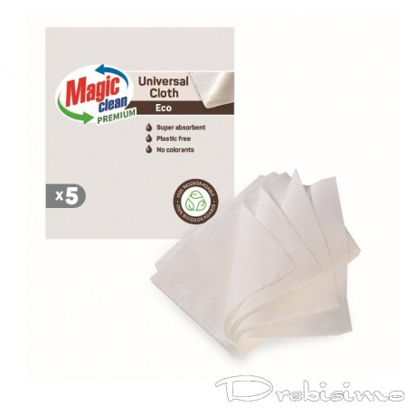 5 бр биоразградими вискозни кърпи Magic Clean от серия Premium
