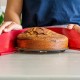 Купи 18 см червена силиконова форма със стъклена основа COOX