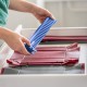 Купи 26 см синя силиконова форма за киш с порцеланова основа