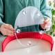 Купи 26 см червена силиконова форма за киш със стъклена основа