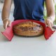 26 см червена силиконова форма със стъклена основа COOX