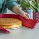 26 см червена силиконова форма с порцеланова основа COOX
