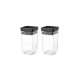 Комплект от два броя буркани с тъмно сиви капаци Brabantia от серия Tasty+ Stackable