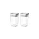 Комплект от два броя буркани със светло сиви капаци Brabantia от серия Tasty+ Stackable