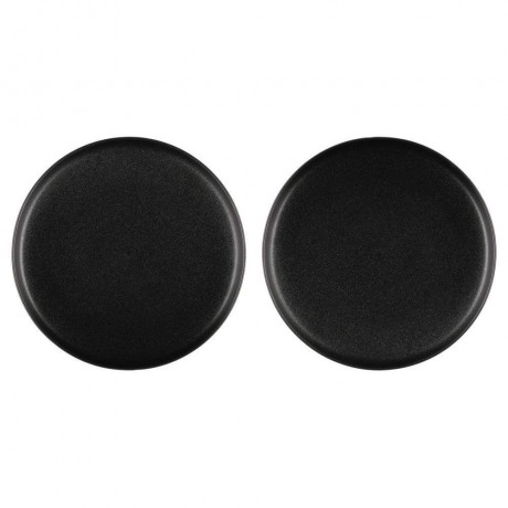 2 бр подложна/основна чиния в цвят черен мат с повърхност стил чугун MAKU от серия Robuste 