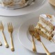 Купи 6 бр златни десертни вилички MAKU