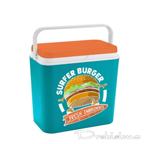 24 л пасивна хладилна кутия Atlantic с декор Burger