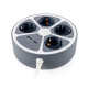 Разклонител кръг с ключ 4 гнезда и 2 USB порта тип А+С