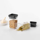 Комплект от два броя буркани с тъмно сиви капаци Brabantia от серия Tasty+ Stackable