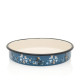 28 см кръгла емайлирана тава Metalac Posude с декор BLUE COOKING DELIGHT