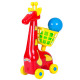 Детска играчка жираф за дърпане с кош