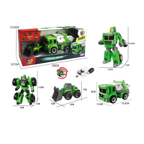 Трансформиращи се боклукчийски камион и трактор