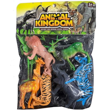 Африкански животни 6 бр. с жираф