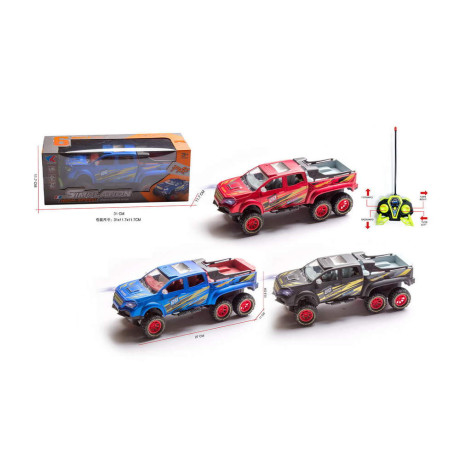 Детски пикап с 6 гуми радиоконтрол 4 посоки 3 цвята