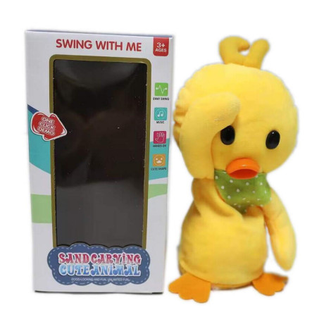 Танцуващо и пеещо плюшено пате в кутия