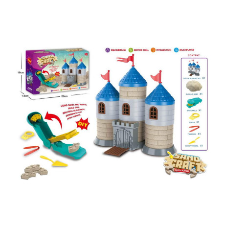 Кинетичен пясък за моделиране замък