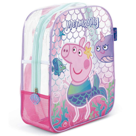 Детска плажна раница прозрачна Peppa Pig 32*25*23